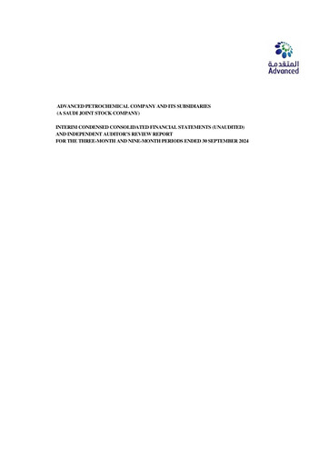 Thumbnail Advanced Petrochemical Financial Statement 2024-9m