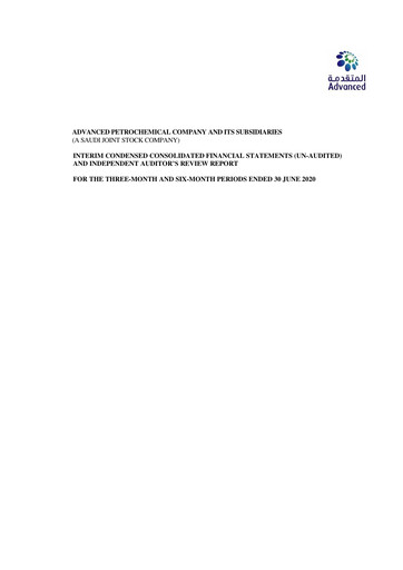 Thumbnail Advanced Petrochemical Quarterly Report 2020-q2