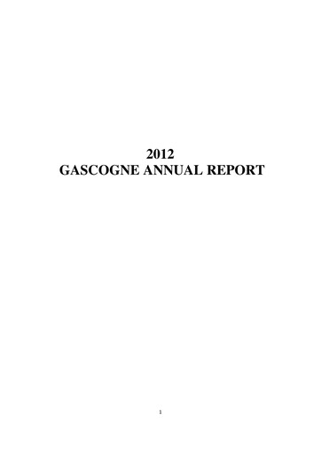 Miniature Gascogne Groupe Rapport annuel 2012