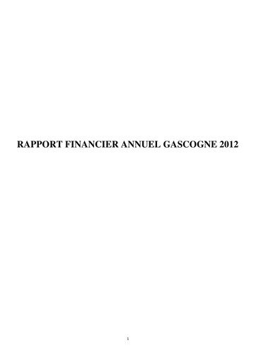 Thumbnail Gascogne Groupe Annual Report 2012