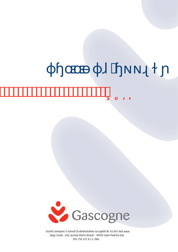 Miniature Gascogne Groupe Rapport annuel 2014