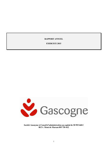 Miniature Gascogne Groupe Rapport annuel 2015