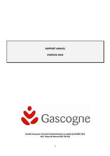 Miniature Gascogne Groupe Rapport annuel 2018