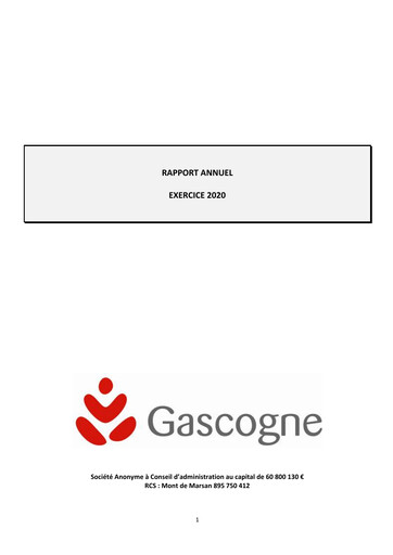 Miniature Gascogne Groupe Rapport annuel 2020