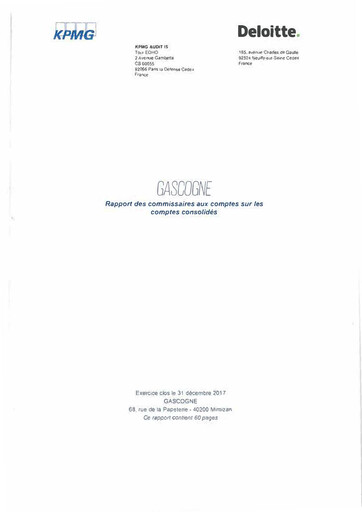 Miniature Gascogne Groupe Bilan financier 2017