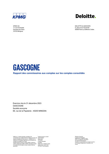 Miniature Gascogne Groupe Bilan financier 2023