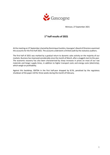 Thumbnail Gascogne Groupe Half-year Report 2021-h1