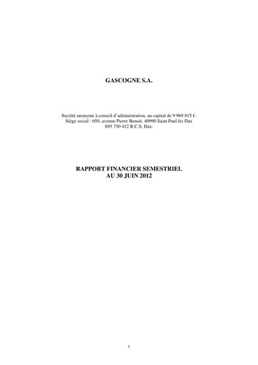 Thumbnail Gascogne Groupe Half-year Report 2012-h1