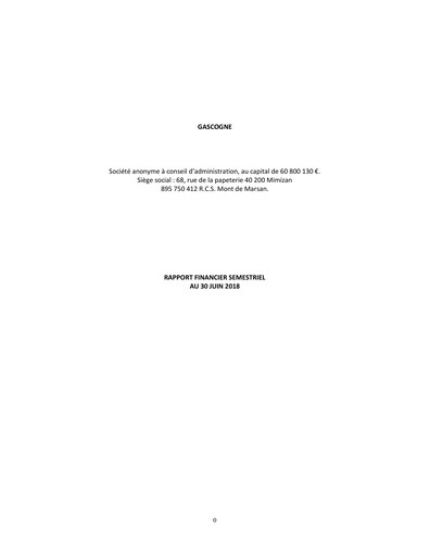 Thumbnail Gascogne Groupe Half-year Report 2018-h1