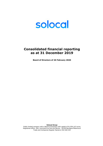 Vorschaubild Solocal Group Finanzbericht 2019