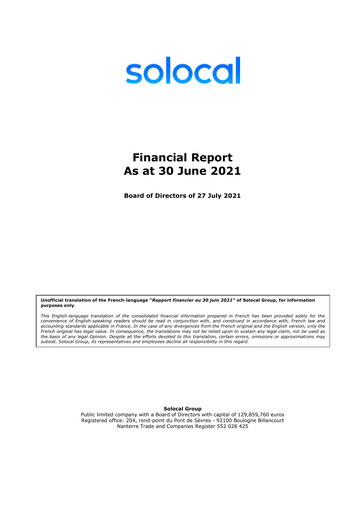 Miniature Solocal Group Rapport semestriel 2021-h1