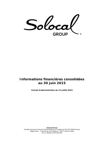 Miniature Solocal Group Rapport semestriel 2015-h1