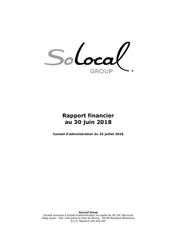 Miniature Solocal Group Rapport semestriel 2018-h1