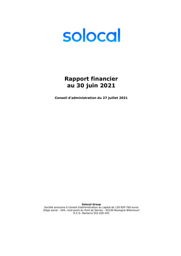 Miniature Solocal Group Rapport semestriel 2021-h1
