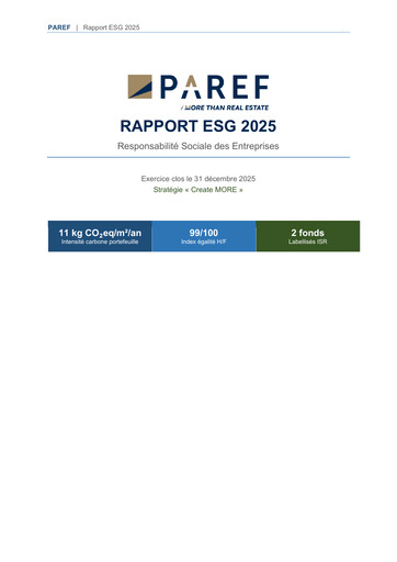 Miniature Paref SA Rapport ESG 2025