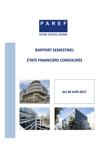 Miniature Paref SA Rapport semestriel 2017-h1
