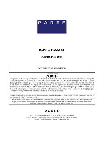 Miniature Paref SA Document d'enregistrement universel 2006