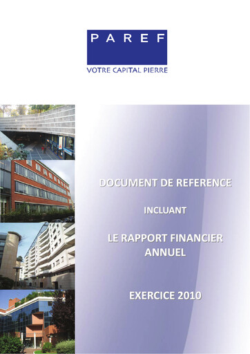 Miniature Paref SA Document d'enregistrement universel 2010