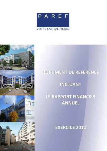 Miniature Paref SA Document d'enregistrement universel 2012