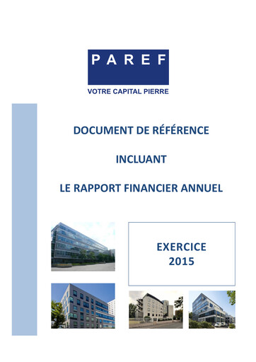 Miniature Paref SA Document d'enregistrement universel 2015