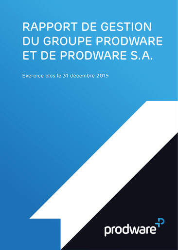 Miniature Prodware Rapport annuel 2015
