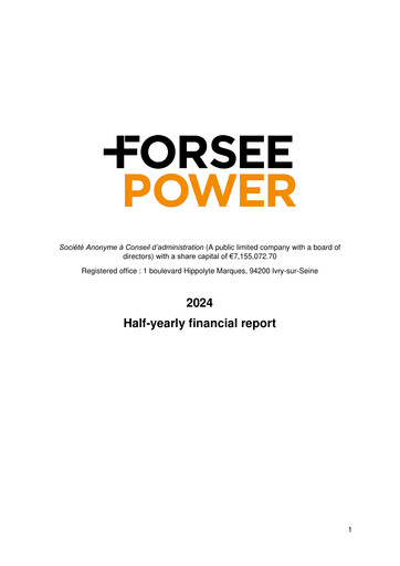 Miniature Forsee Power Rapport semestriel 2024-h1