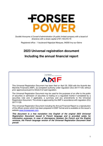 Thumbnail Forsee Power Universal Registration Document 2023