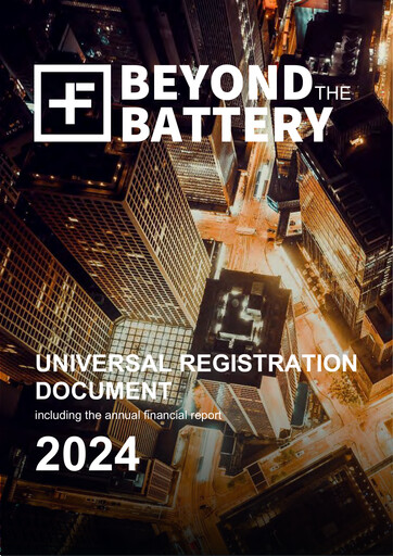 Thumbnail Forsee Power Universal Registration Document 2024