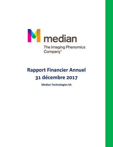 Thumbnail Median Technologies SA Annual Report 2017