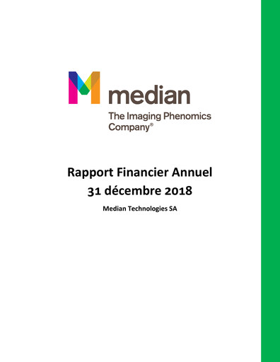 Thumbnail Median Technologies SA Annual Report 2018