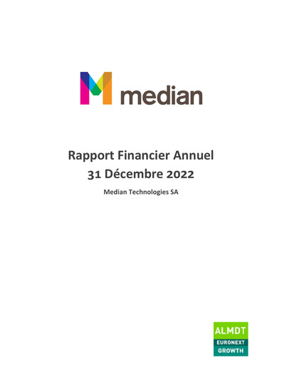 Thumbnail Median Technologies SA Annual Report 2022