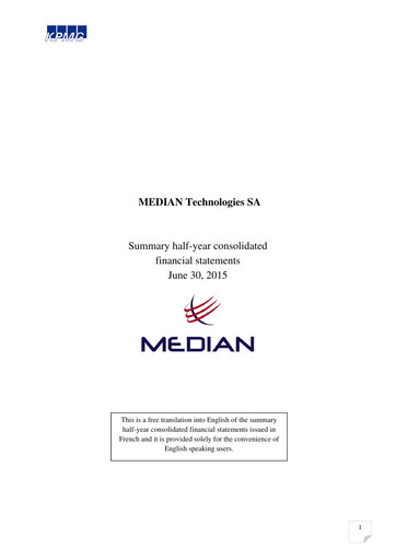Thumbnail Median Technologies SA Half-year Report 2015-h1