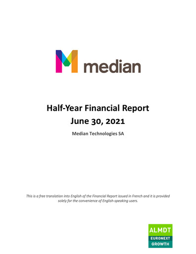 Thumbnail Median Technologies SA Half-year Report 2021-h1