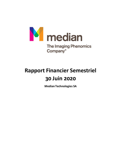 Thumbnail Median Technologies SA Half-year Report 2020-h1