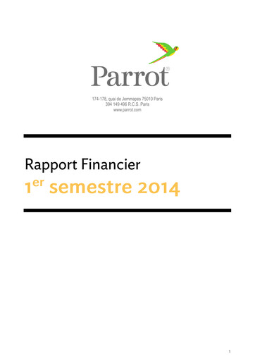 Thumbnail Parrot S.A. Half-year Report 2014-h1