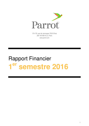Thumbnail Parrot S.A. Half-year Report 2016-h1