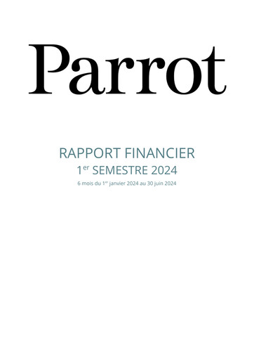 Thumbnail Parrot S.A. Half-year Report 2024-h1