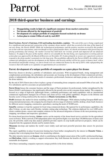 Thumbnail Parrot S.A. Quarterly Report 2018-q3
