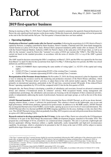 Thumbnail Parrot S.A. Quarterly Report 2019-q1