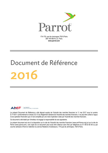 Thumbnail Parrot S.A. Universal Registration Document 2016