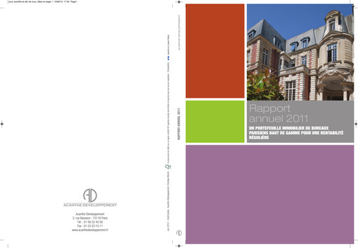 Thumbnail Acanthe Développement Annual Report 2011