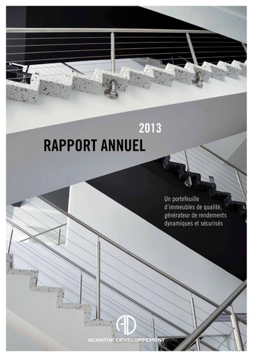 Thumbnail Acanthe Développement Annual Report 2013