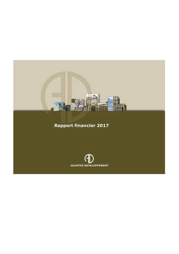 Thumbnail Acanthe Développement Annual Report 2017