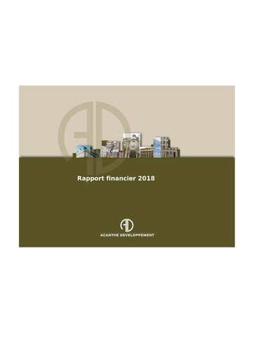 Thumbnail Acanthe Développement Annual Report 2018