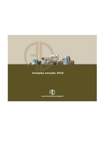 Thumbnail Acanthe Développement Financial Statement 2010