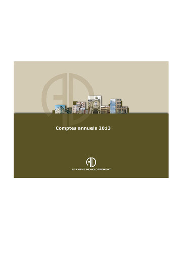Thumbnail Acanthe Développement Financial Statement 2013