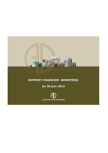 Thumbnail Acanthe Développement Half-year Report 2013-h1