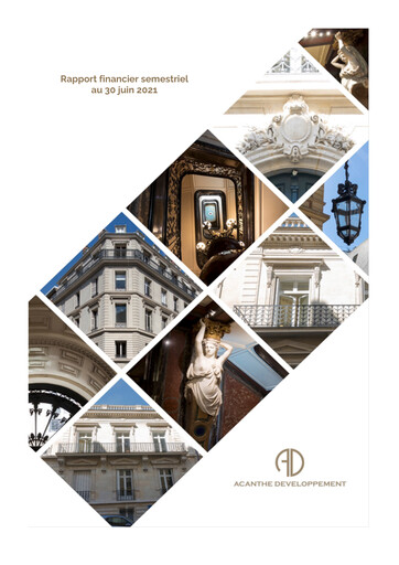 Miniature Acanthe Développement Rapport semestriel 2021-h1