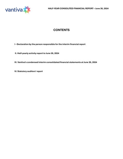 Miniature Vantiva Rapport semestriel 2024-h1