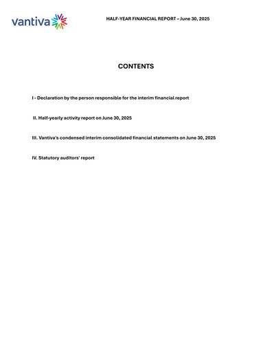 Miniature Vantiva Rapport semestriel 2025-h1
